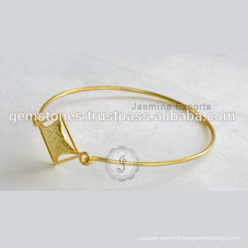 Designer Vermeil Gold Plated Dernier Design Daily Wear Bangle In Wholesale